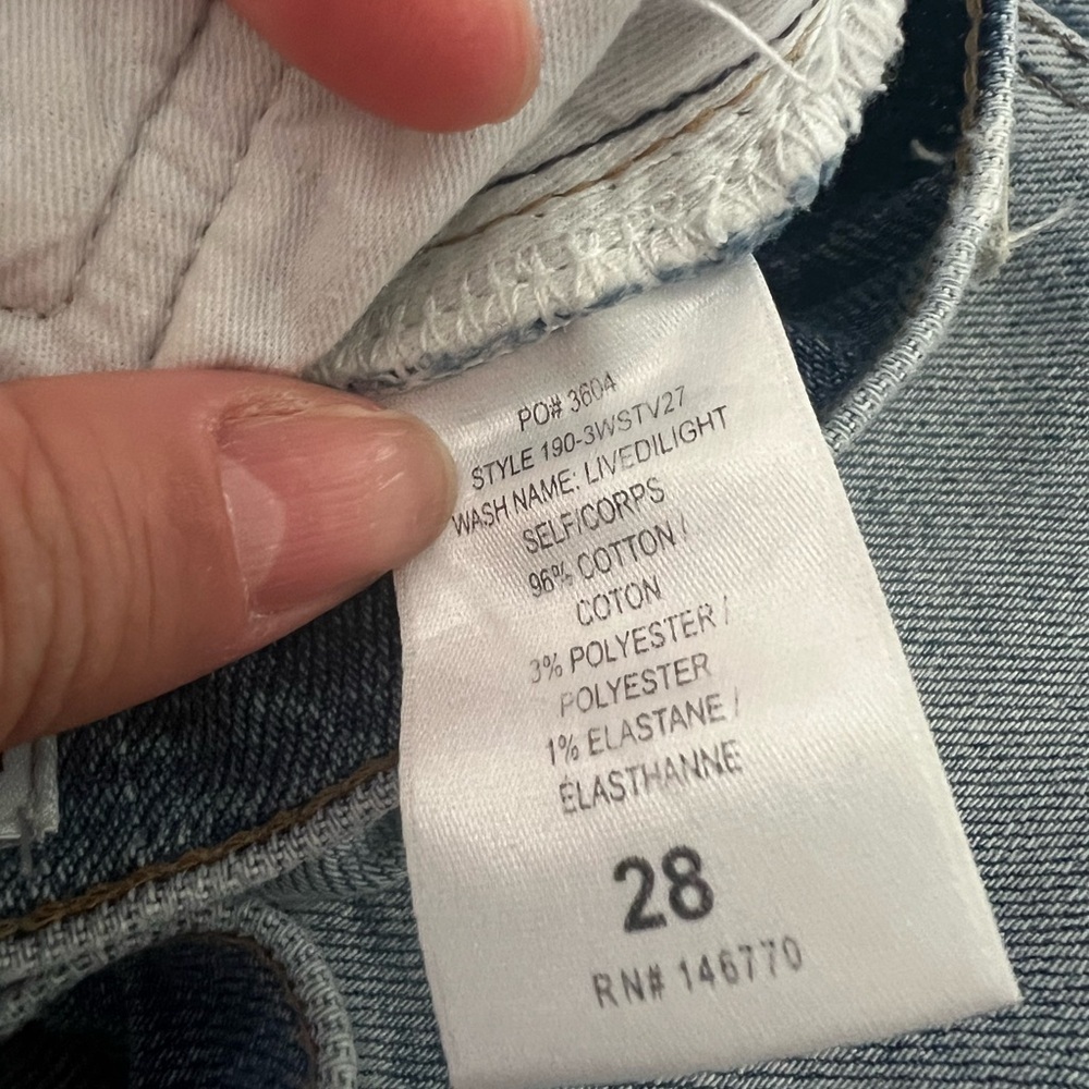 RE/DONE Women's High Rise Stove Pipe Distressed Jeans Sz 28 - Picture 7 of 7